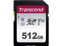 transcend Premium 300S SDXC-kaart 512 GB Class 10, UHS-I, UHS-Class 3, v30 Video Speed Class