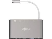 Goobay USB 3.0 Adapter [1x USB-C stekker - 1x USB 3.0 bus A, USB 3.0 bus A, USB 3.0 bus A, HDMI-bus, VGA-bus, USB-C bus]
