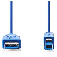 Nedis USB 3.0 Kabel A Male B Male 2,0 m Blauw