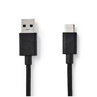 Nedis USB 3.1 USB A male - USB C male kabel 1.0m zwart