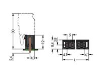Wago Stiftgehäuse-Platine 231 Polzahl Gesamt 8 Rastermaß: 5mm 100St.