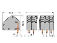 WAGO 806-112 Veerkrachtklemblok 1.50 mm² Aantal polen 12 Grijs 60 stuk(s)
