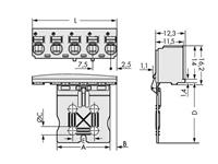 Wago Stiftgehäuse-Platine 2092 Polzahl Gesamt 4 Rastermaß: 7.50mm 100St.