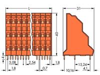 Wago Dreistockklemme 2.50mm² Polzahl 6 Orange 96St.