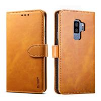 Voor Galaxy S9 + GUSSIM Business stijl horizontale Flip lederen draagtas met houder & kaartsleuven & portemonnee (kaki)