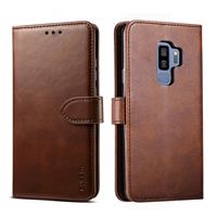 Voor Galaxy S9+ GUSSIM Business Style Horizontal Flip Leather Case met Holder & Card Slots & Wallet(Brown)