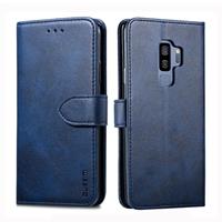 Voor Galaxy S9+ GUSSIM Business Style Horizontal Flip Leather Case met Holder & Card Slots & Wallet(Blue)