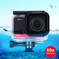 PULUZ 60m Onderwater diepte Duikcase Waterdichte camerabehuizing voor Insta360 ONE R 1 0 inch Edition (Transparant)