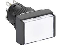 Schneider Leuchtdrucktaster, weiß Ø 16, flach, o. Rastung, 24 V, 1W