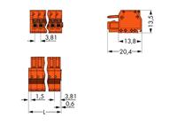 WAGO 2734-204 Female behuizing-kabel 2734 Totaal aantal polen: 4 Rastermaat: 3.81 mm 100 stuk(s)