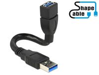 Delock Kabel USB 3.0 A Stecker > USB 3.0 A Buchse ShapeCable 0,15 m -