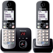 Panasonic KX-TG6822GB Telefon DECT-Telefon Schwarz, Silber Anrufer-Identifikation