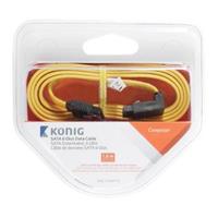 König SATA 7p, 1 m 1m SATA 7-pin SATA 7-pin Zwart, Geel SATA-kabel