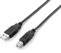 Equip USB A/USB B 2.0 1.0m 1m USB A USB B Mannelijk Mannelijk Zwart USB-kabel