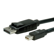 Roline Mini-displayport / DisplayPort Adapterkabel Mini DisplayPort stekker, DisplayPort stekker 5.00 m Zwart 11.04.5637 Afgeschermd DisplayPort-kabel