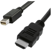 Value 11.99.5796 2m Mini DisplayPort HDMI Zwart DisplayPort kabel