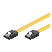 Goobay SATA III-Kabel, 6Gb/s, 2x SATA-Stecker mit Verriegelung, gelb, 0,5m
