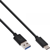 InLine 1m, USB3.1-C/USB3.1-A 1m USB C USB A Mannelijk Mannelijk Zwart USB-kabel