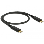 DeLOCK 83042 USB Kabel 0,5 m 3.2 Gen 2 (3.1 Gen 2) USB C Schwarz