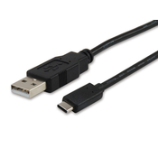 Equip 12888107 1m USB A USB C Zwart USB-kabel