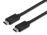 Equip 12834207 1m USB C USB C Mannelijk Mannelijk Zwart USB-kabel
