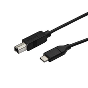StarTech.com USB2CB50CM 0.5m USB C USB B Mannelijk Mannelijk Zwart USB-kabel
