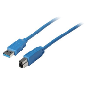 USB3.0 Anschlusskabel, A/B, 5 m, blau