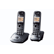 Panasonic KX-TG2512. Soort: DECT-telefoon. Luidspreker, Capaciteit telefoonboek: 50 entries. Nummerherkenning. Beeldschermdiagonaal: 3,56 cm (1.4"). Kleur van het product: Grijs"