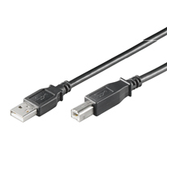 USB 2.0 Hi-Speed Anschlusskabel A/B, GOOBAY 93597, 3 m, schwarz