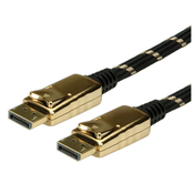 ROLINE 11.88.5644 1m DisplayPort DisplayPort Zwart, Goud DisplayPort kabel