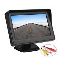 huismerk PZ-703 4.3 inch TFT LCD-auto Rearview Monitor met Stand en zon-schaduw