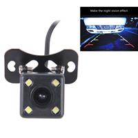 huismerk 720 × 540 effectieve pixels 50HZ PAL / NTSC 60HZ CMOS II waterdicht Achteraanzicht van universele auto back-up Camera met 4 LED Lamp DC 12V draad l