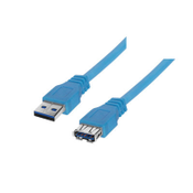S-Conn USB 3.0 male/female, 3 m USB Kabel 3.2 Gen 1 (3.1 Gen 1) USB A Blau