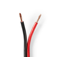 Nedis Speaker-Kabel | 2x 2,50 mm2 | 25,0 m | Folieverpakking | Zwart/Rood