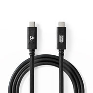 Nedis USB 3.1-Kabel (Gen2) | USB-C Male - USB-C Male | 1,0 m | Zwart