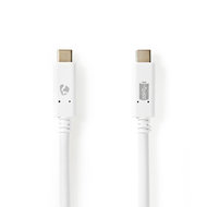 Nedis USB 3.1-Kabel (Gen2) | USB-C Male - USB-C Male | 1,0 m | Wit