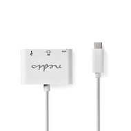 Nedis USB-C-Adapterkabel | Type-C Male - A Female / Type-C Female / HDMI-uitgang | 0,2 m | Wit