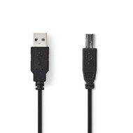 Nedis USB 2.0-Kabel | A Male - B Male | 0,5 m | Zwart
