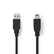 Nedis USB 2.0-Kabel | A Male - Mini 5-Pins Male | 1,0 m | Zwart