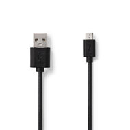 Nedis USB 2.0-Kabel | A Male - Micro-B Male | 1,0 m | Zwart