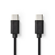 Nedis USB-Kabel / USB 2.0 / USB-Typ-C ™ Stecker / USB-Typ-C ™ Stecker / 480 Mbps / 7.5 W / Vernickelt / 2.00 m / rund / PVC / Schwarz / Aufhänger