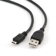 USB 2.0 A till Micro USB B Kabel GEMBIRD (3 m) Svart (MÃ¥tt: 0,5 m)