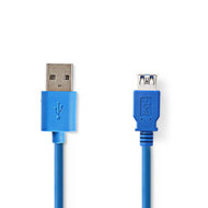 Nedis USB 3.0-Kabel | A Male - A Female | 1,0 m | Blauw