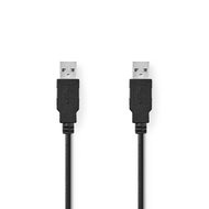Nedis USB 2.0-Kabel | A Male - A Male | 2,0 m | Zwart