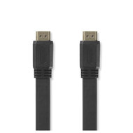 Nedis High Speed ℃℃HDMI ™ Kabel mit Ethernet / HDMI™ Stecker / HDMI™ Stecker / 4K@30Hz / 10.2 Gbps / 1.50 m / flach / PVC / Schwarz / Plastikbeutel