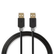 Nedis Kabel USB 2.0 | A male - A male | 2,0 m | Antraciet