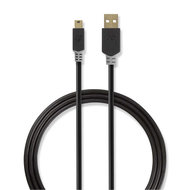 Nedis Kabel USB 2.0 | A male - Mini 5-pins male | 2,0 m | Antraciet