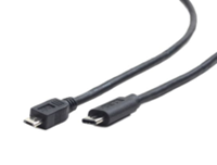 Kabel / Adapter 1.8m Micro-USB b usb c Schwarz (CCP-USB2-MBMCM-6) (CCP-USB2-MBMCM-6) - Gembird
