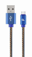 CableXpert USB-C kabel Denim Blue Jeans 1 meter