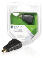 König High Speed HDMI met Ethernet Adapter HDMI Micro-Connector Male - HDMI Female Antraciet